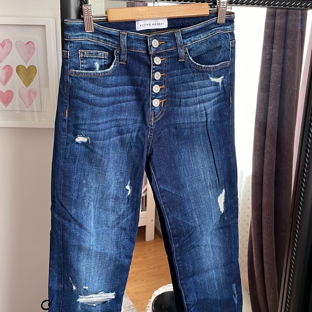 NWT Flying Monkey Distressed Skinny Jean - Picture 2 of 5